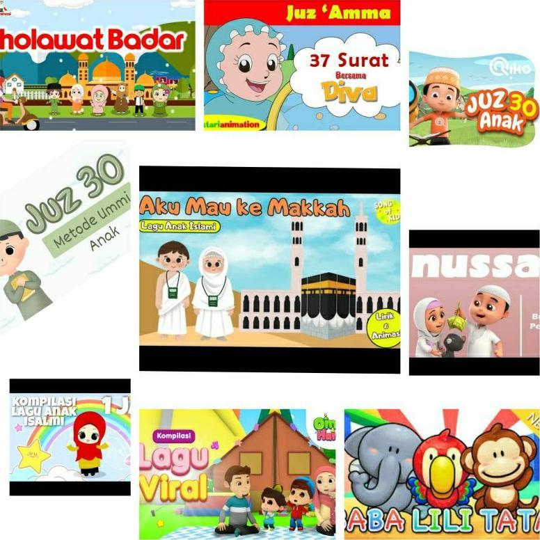 Flashdisk USB 16Gb Lagu Animasi Anak Islam, Belajar Alquran, Balita