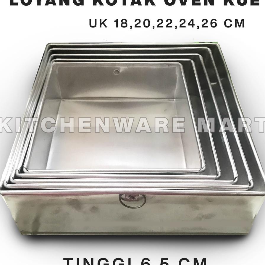 Loyang Kue Set Kotak Oven Loyang Aluminium Kotak Tebal- Loyang Kue