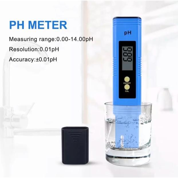 Ph-02 Ph Meter Lcd Pen Digital Tester - Alat Ukur Kadar Asam For Aquarium Pool Water Wine Urine - Bl