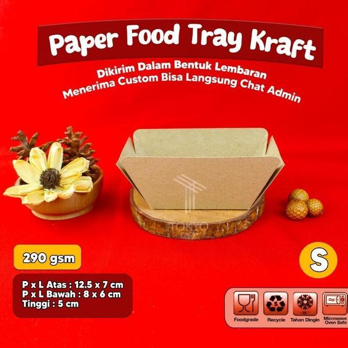 [ISI 100PCS] PAPER TRAY S/FOOD TRAY S LAMINASI FOODGRADE