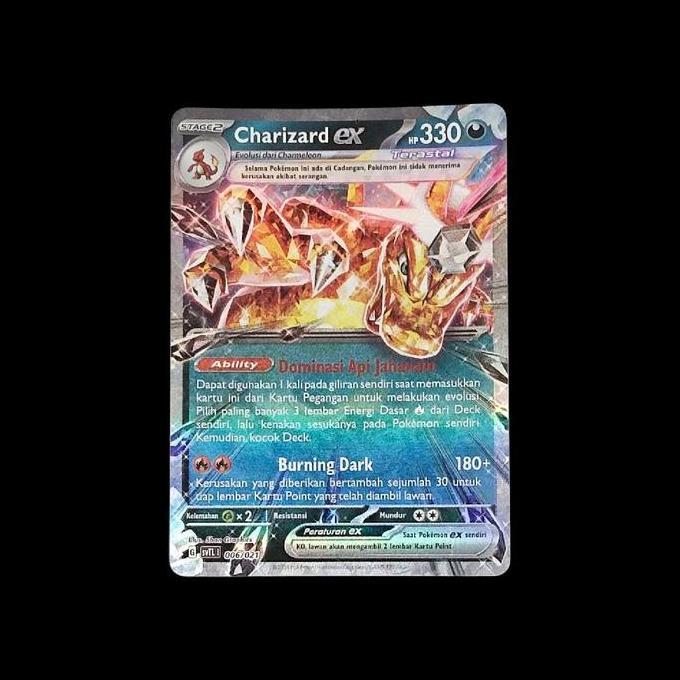 KARTU POKEMON TCG INDONESIA CHARIZARD EX TERASTAL SVTL 006/021 RG99