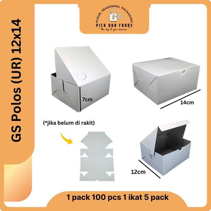 Dus Snack Polos Putih 12x12 | Dus Snack 12x14 | Dus Snack 12x16 Box TM