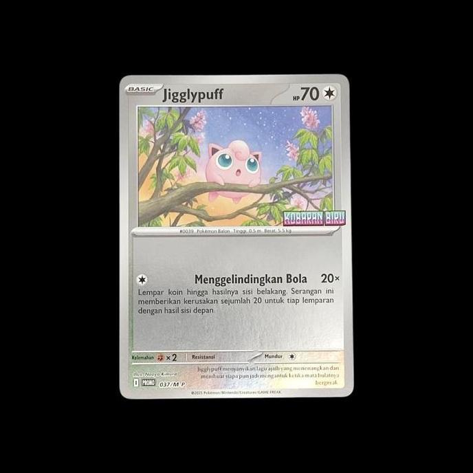 KARTU POKEMON TCG INDONESIA JIGGLYPUFF KOBARAN BIRU PROMO 037/M-P RG99