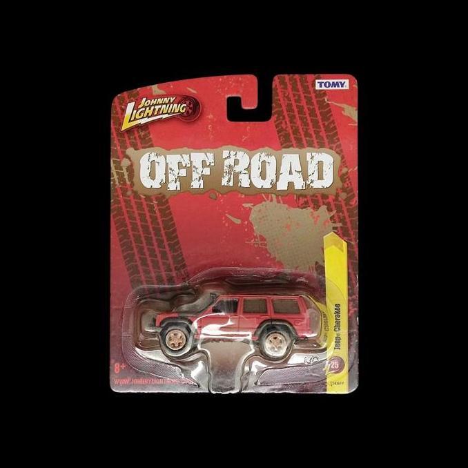JOHNNY LIGHTNING OFF ROAD JEEP CHEROKE 25 MERAH TOMY RG99