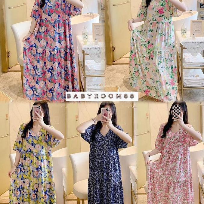 Slep- [Babyroom88] Daster Rayon {Cotton Silk } Ruka Panjang Bagus Sekali