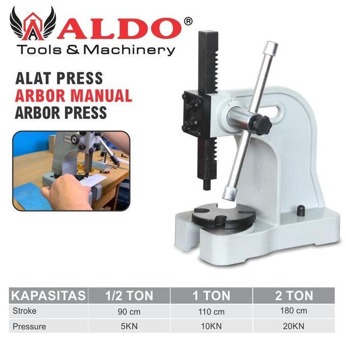 HARGA DISC - ALAT PRESS ARBOR MANUAL / PRESS ARBOR / MESIN PRESS MANUAL ARBOR MERK ALDO