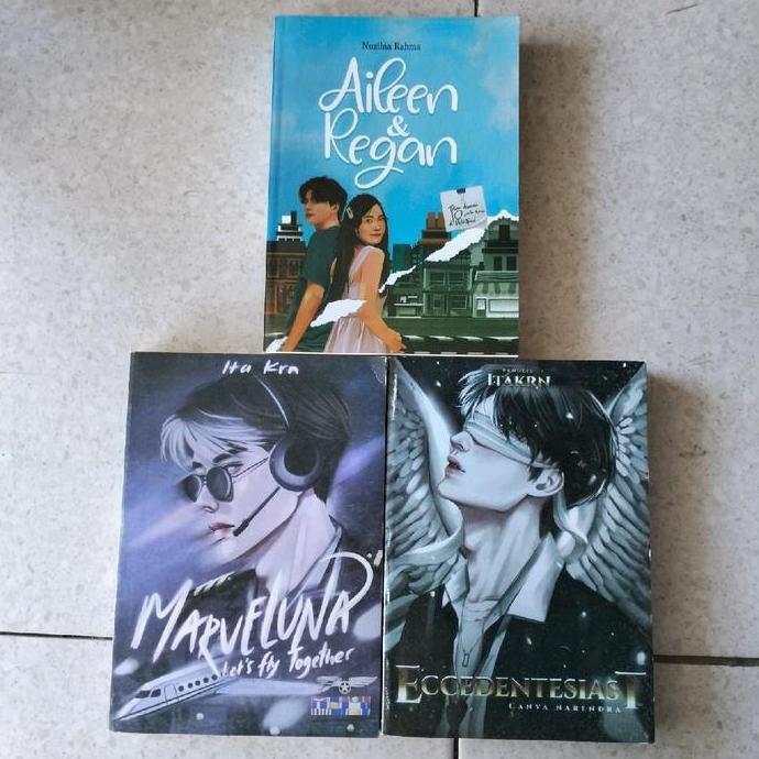 PREMIUM / PAKET ISI 3 NOVEL WATTPAD / AILEEN&REGAN / MARVELUNA / ECCEDENSIAST / SURAT YASIN
