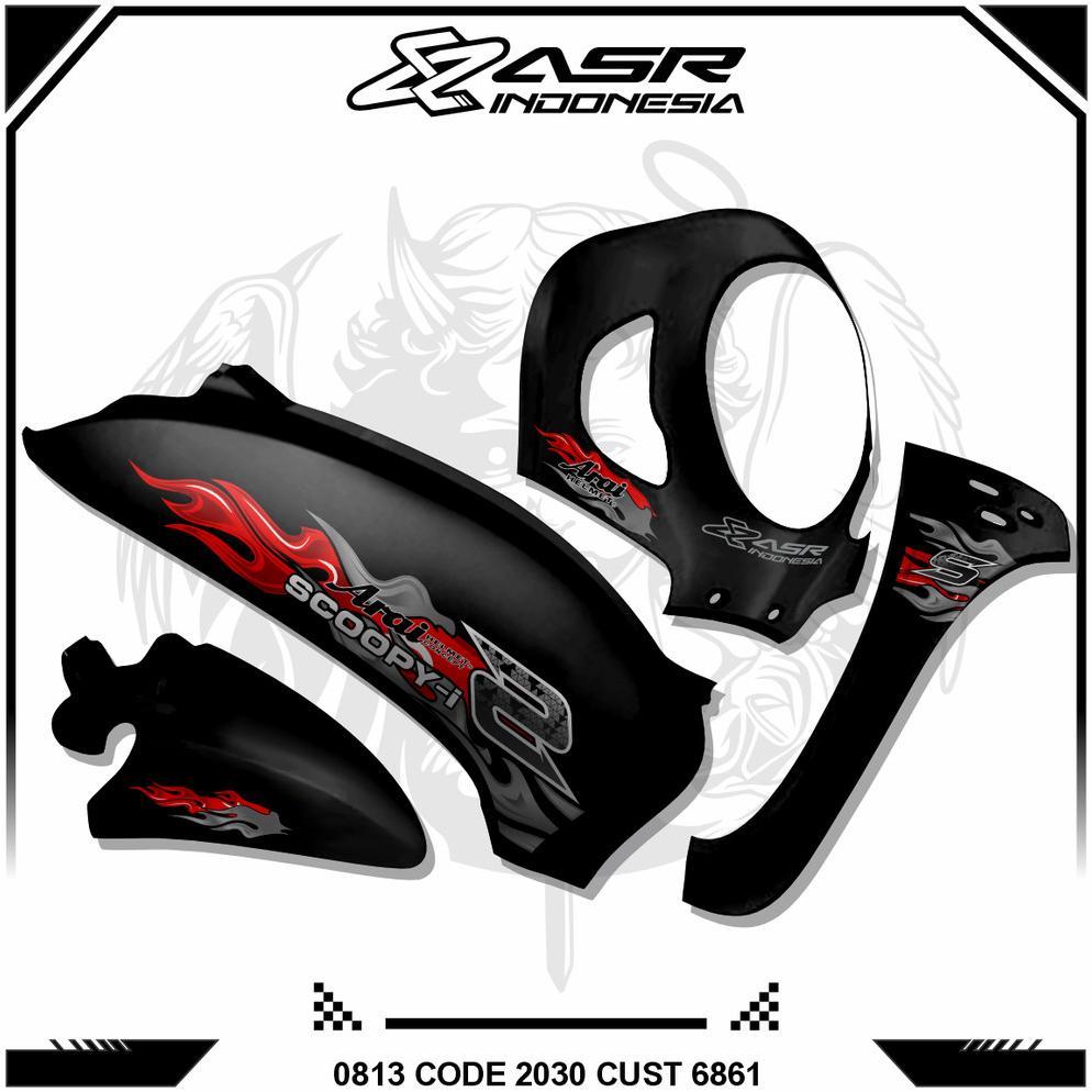 Viral Striping Stiker Transparan Scoopy 2022 Prestige Arai2 Sticker Scoopy