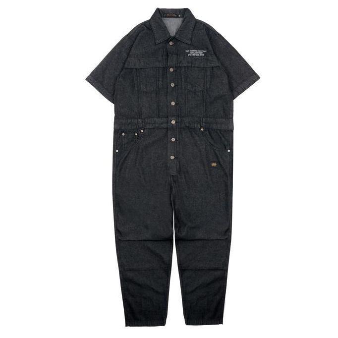 TERBARU SSST Coverall Shortsleeve Jumpsuit Denim Washed Black | Tren 2026