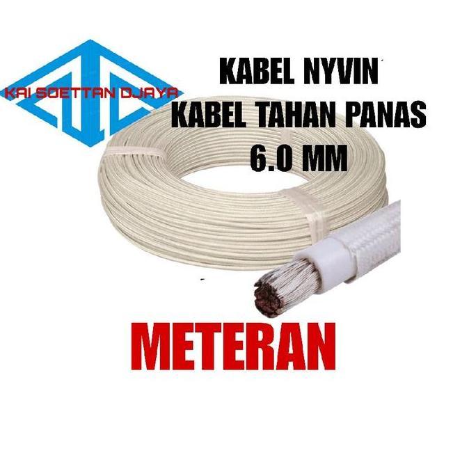 Sezo- Kabel Tahan Panas 6 Mm/Kabel Nyvin 6 Mm ( Meteran )