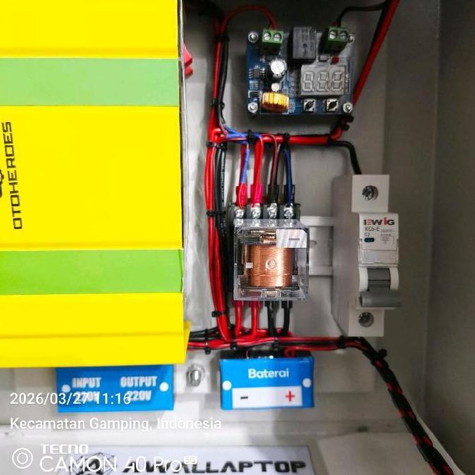 Box Panel Backup 500W Inverter Psw 1000W 12V To 220V Otomatis