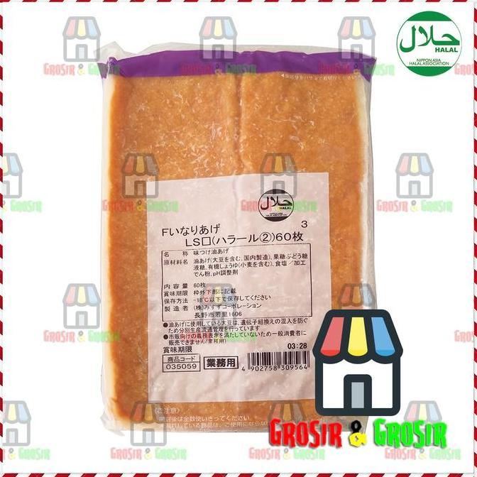 JAPAN Ajitsuke Inari / Kantong tahu berbumbu 4*8 cm 60 Pcs HALAL JAPAN