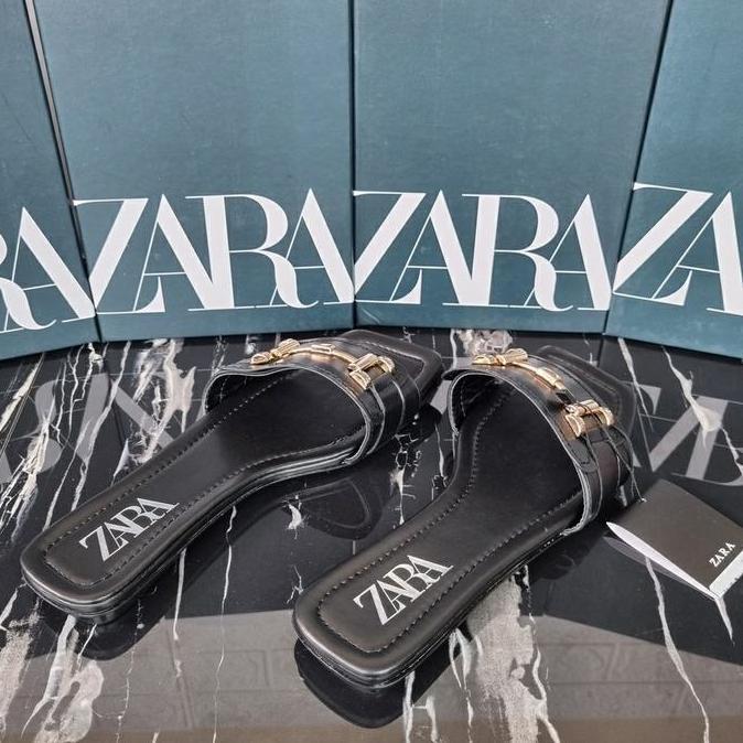 Sandal Flat Zara Sandal Flat Zara leather SZR019 GM