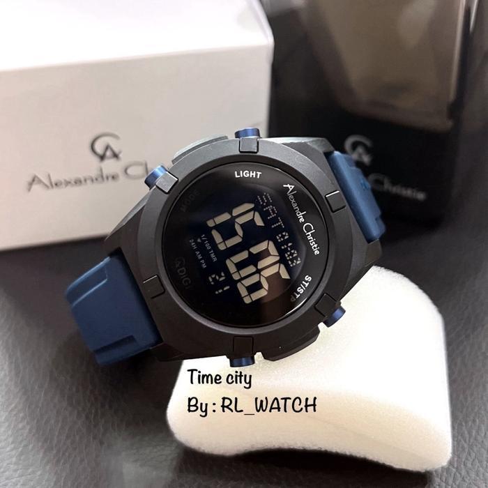 JAM PRIA ALEXANDRE CHRISTIE AC9371 DIGITAL KARET ORIGINAL DAN TERPERCAYA