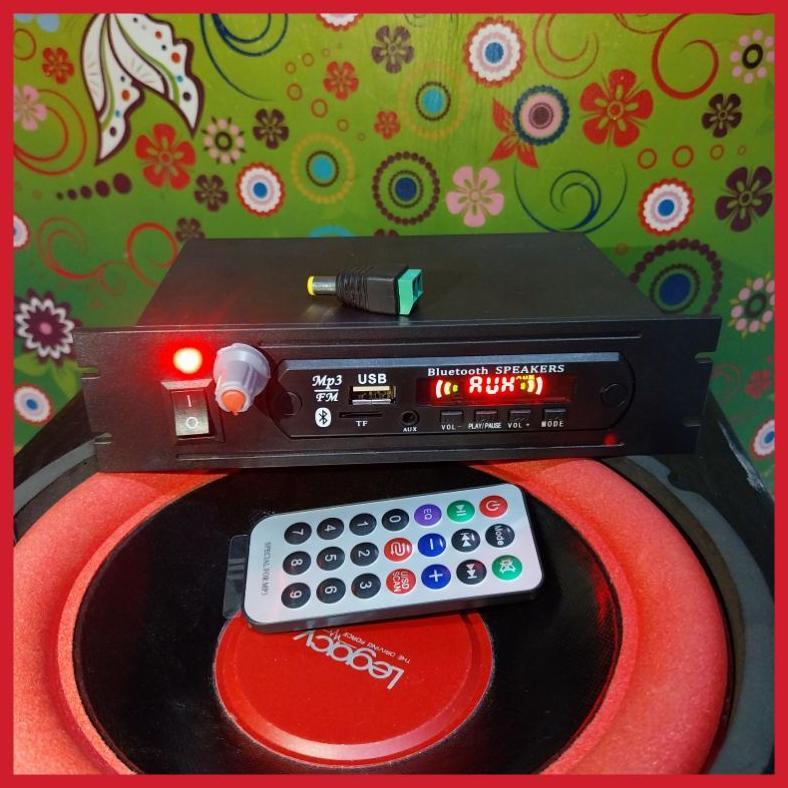 power amplifier bluetooth rakitan 12v dc stereo 230watt / tape mobil single din rakitan