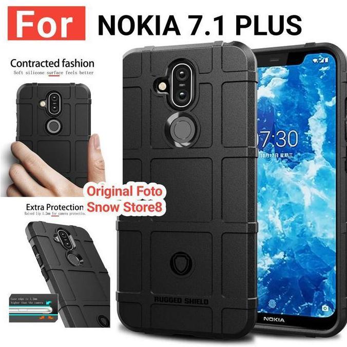 NOKIA 8.1 Case NOKIA 7.1 PLUS Case Rugged Shield Armor Softcase Casing NOKIA 8.1 Aksesoris Handphone