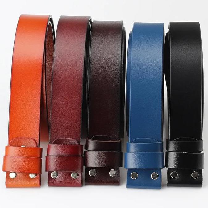 PREMIUM / Men's Genuine Cowhide Leather Belt Without Buckle DIY Belt Accessories 3.8cm