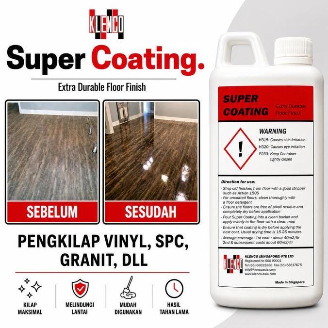 Banivestiwall - Klenco Super Coating Pengkilap Lantai Vinyl Vinil Spc Keramik Granit Ubin Tegel Marm