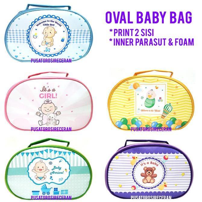 ------] Oval Baby Bag Hampers Tas Souvenir Sebulanan Lahir Bayi Aqiqah Manyue