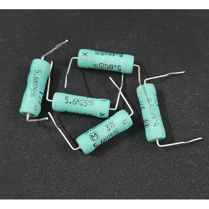 BEJ27 RESISTOR KERAMIK 3W 5.6 KILO 5.6K OHM 5% TOLERANSI - ORIGINAL MATSUSHITA M BODY HIJAU - HARGA 