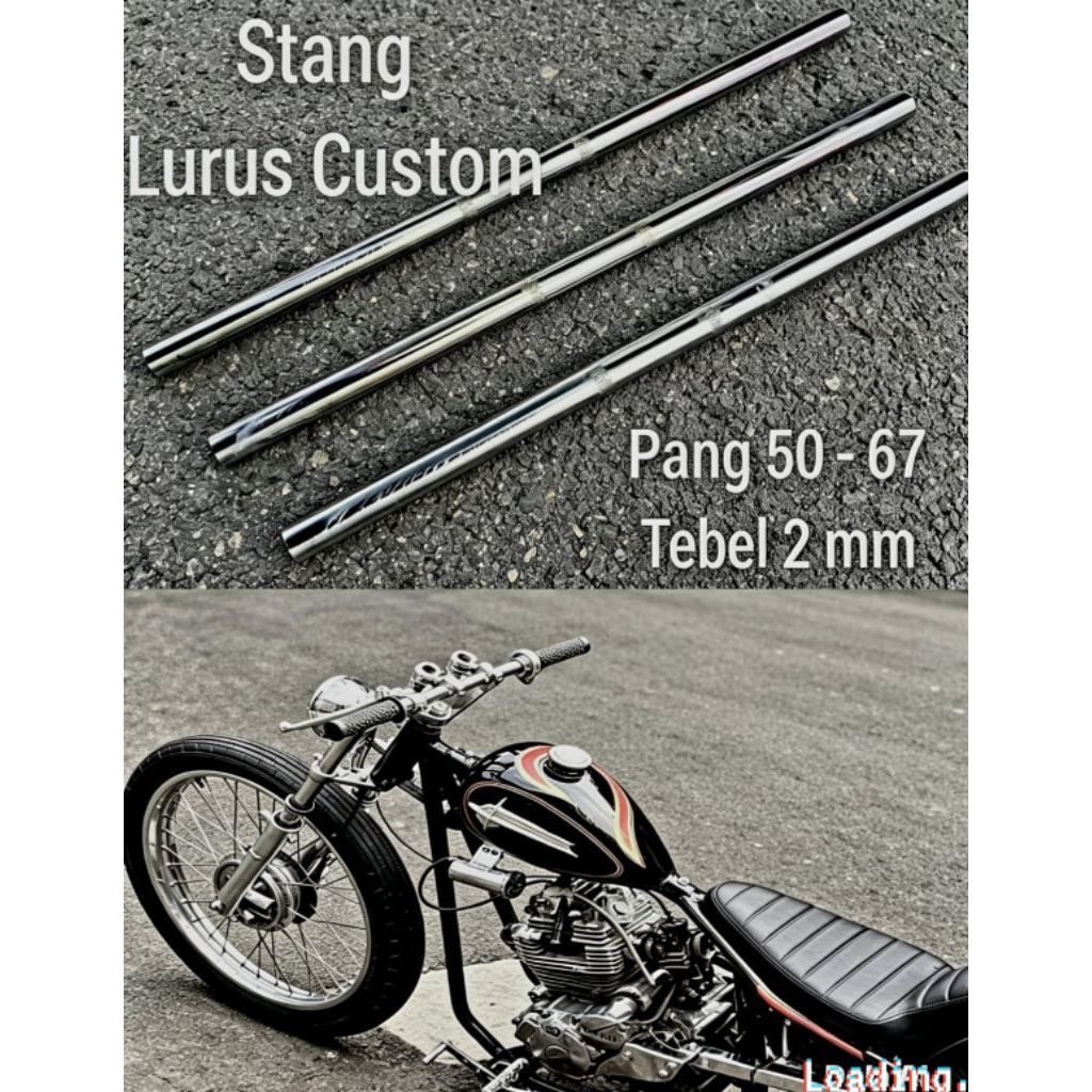 Stang Lurus Custom Dragbar Copper bobber Streetcup Clasic