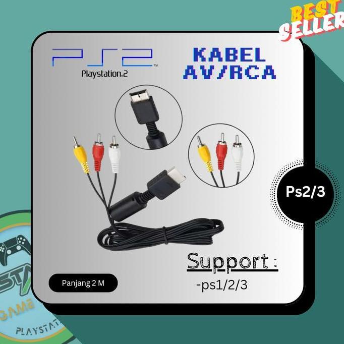 Kabel Av Rca ps2 dan ps3 Original