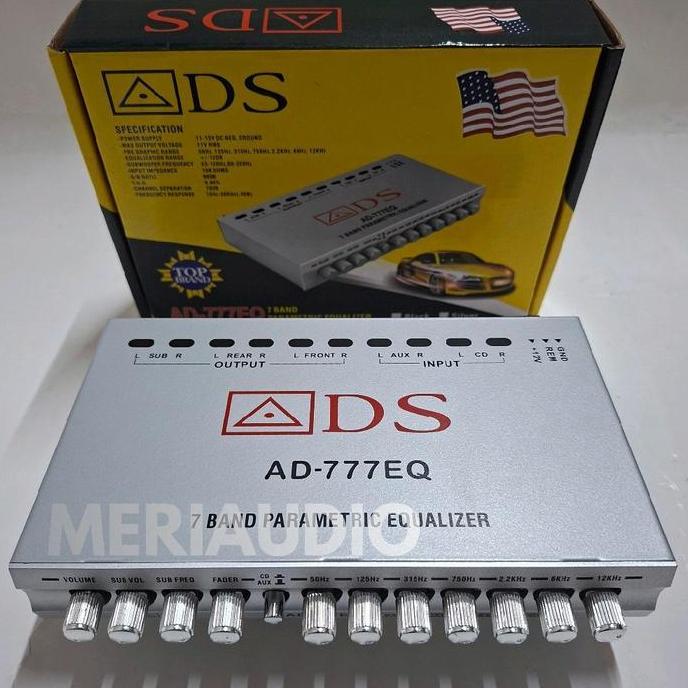 Pream Parametrik ADS AD 777 7BAND Pream Parametrik Equalizer penjernih Sound System Profesional