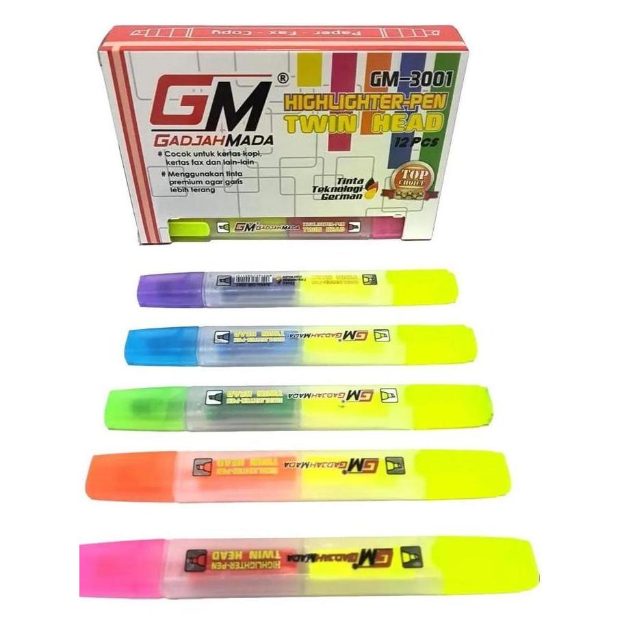 Pilihan - Harga Grosir ( 1Pcs ) Highlighter Gadjah Mada Gm-3001