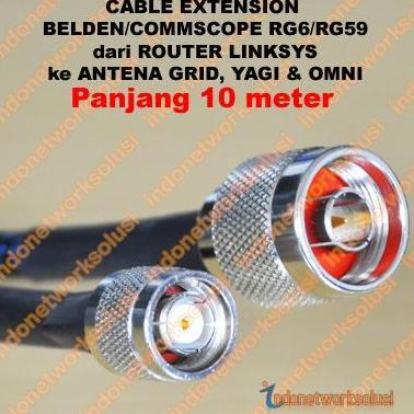 DA78 - LINKSYS ROUTER EXTENSION CABLE BELDEN/COMM ANTENA GRID YAGI OMNI (10m)