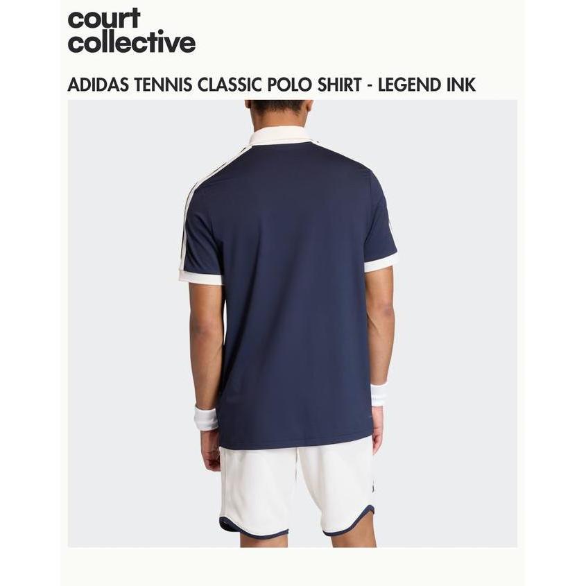 Promo Adidas Men's Polo Shirt Tennis Classic - Legend Ink/Navy | Polo Tenis Adidas Classic - Biru Tu