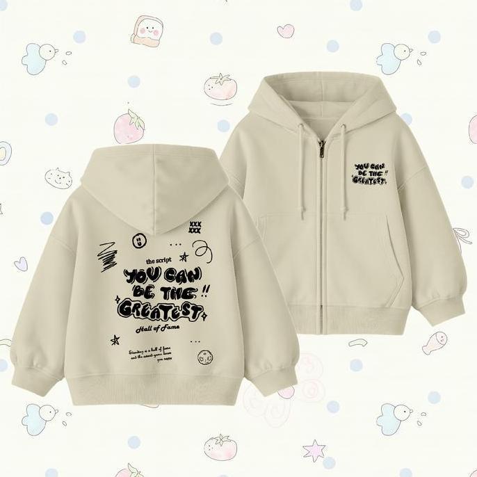 YUDAZ Jacket Hoodie Zipper Anak Y.C.B.T.G Umur 4-15 Tahun Unisex Laki-Laki & Perempuan
