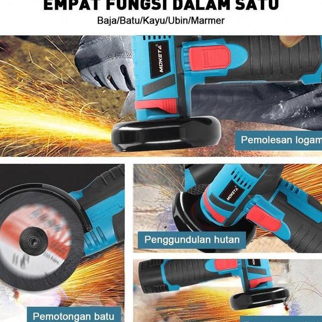 Gerinda Mini Brushless 4 1050W Mesin Gerinda Tangan Tanpa Kabel Portable Terlaris 2026