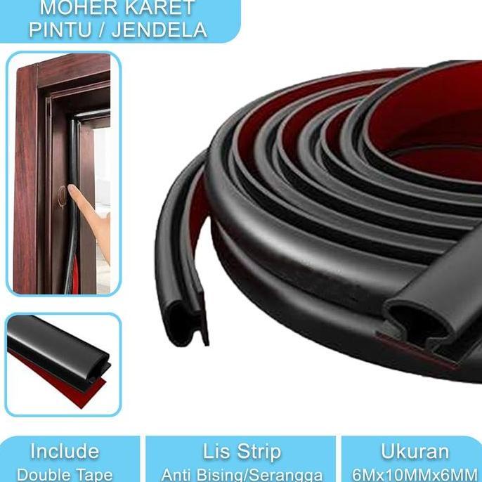 ESWANE Moher Karet Pintu Peredam Kedap Suara 6M Door Seal Rubber