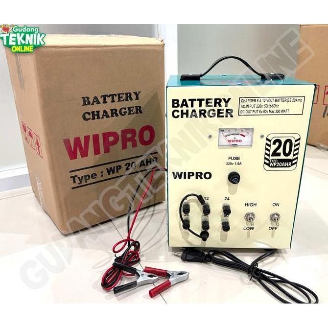 RANMEU Charger Aki Motor Mobil WIPRO WP20AHR REGULER 20A 6-60V / Ces Cas Aki Baterai Battery Accu Ac