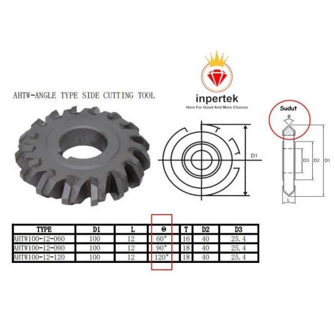 USANVI Side Milling Cutter TCT 100 Cutter Milling Angle Slitting Saw Cutter
