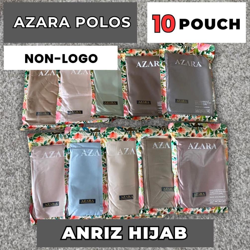 Isi(10) AZARA POLOS segi empat polos pouch hijab polos azara