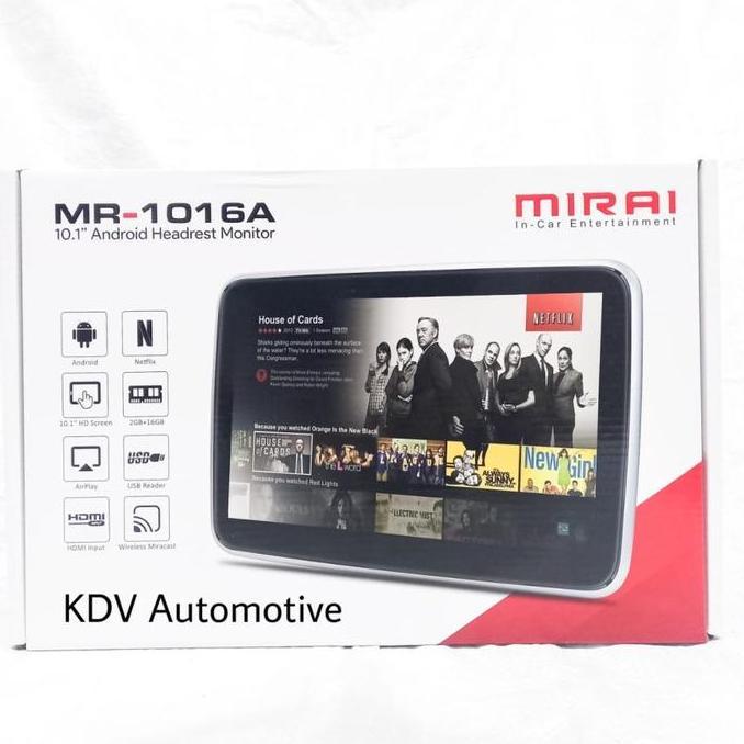 Headrest Android Mirai MR-1016 Ram 2/16GB 10 inch / Head Rest Mobil WS