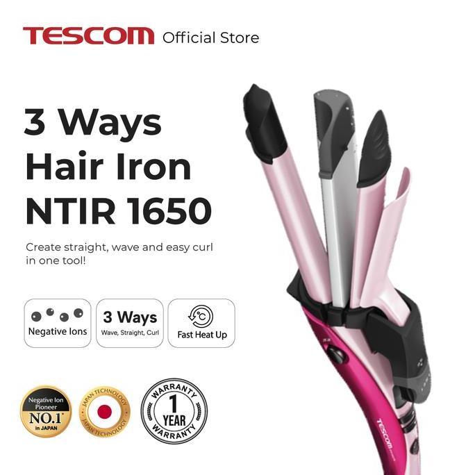 TESCOM CATOKAN PENGERITING RAMBUT 3 WAYS HAIR IRON NTIR1650