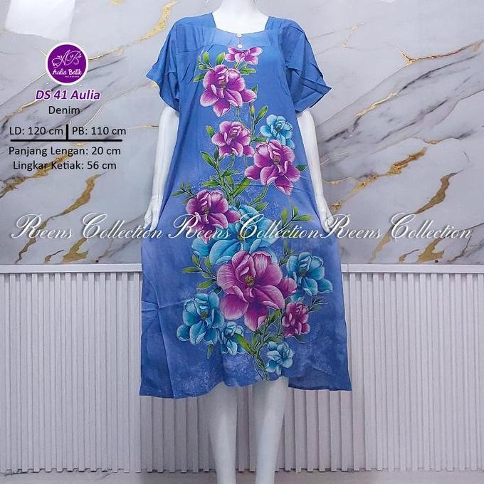 Whell- Aulia Batik Daster 41 Daster Sikak Batik Print Lengan Pendek Di Bah Lutut Tidak Busui