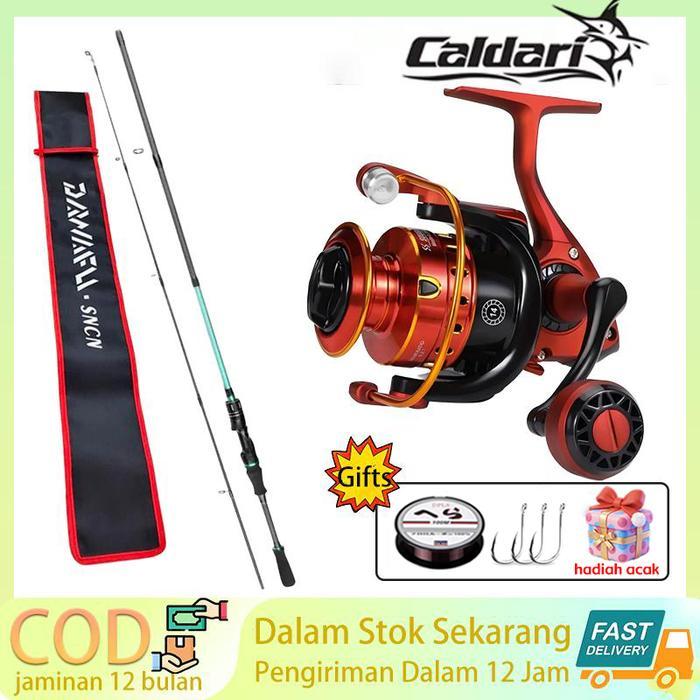 Set Pancing Caldari Lengkap 1000-7000 Reel Spinning - Power Handle, Metal Ratio 5.2:1, Murah & Kuat 