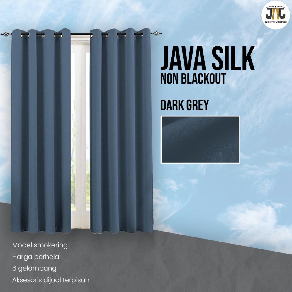 Gorden Jendela Silk Polos Minimalis Halus Tirai Pintu  Aesthetic Sekat Pembatas Ruangan