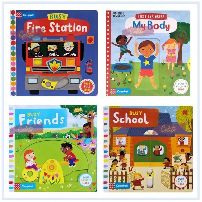 [Celito] Campbell Busy Book Push Pull Slide / Campbell Hard Cover / Buku Campbell Anak VS