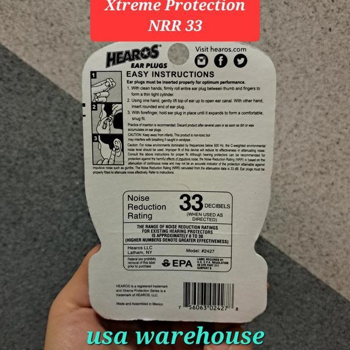 Hearos Ear Plugs Xtreme Protection Sleep Pretty NRR 32 NRR 33 TS