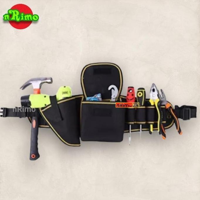 TAS PINGGANG PERKAKAS TOOLKIT TEMPAT BOR LISTRIK OBENG WAIST TOOL BAG PROMO