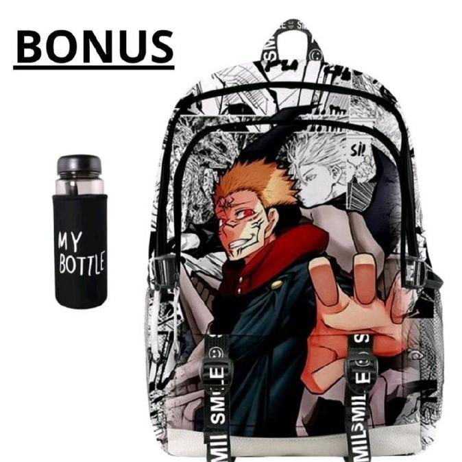 DS124 - Tas Ransel Anime Jujutsu Kaisen Ransel Anak Sekolah Unisex BONUS MyBottle/RaiNcover Size Bes