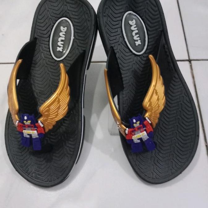 Kidsa- Cq 051 Sandal Anak Laki-Laki Jepit Robot Transformer Dulux 24-35 Polyester Gray