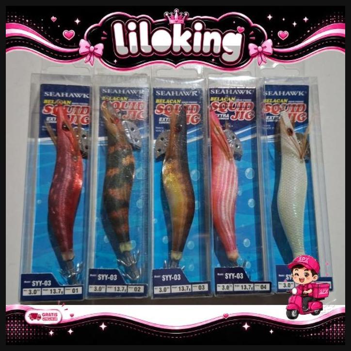 Seahawk Squid Jig Belacan (Luminous) Viral