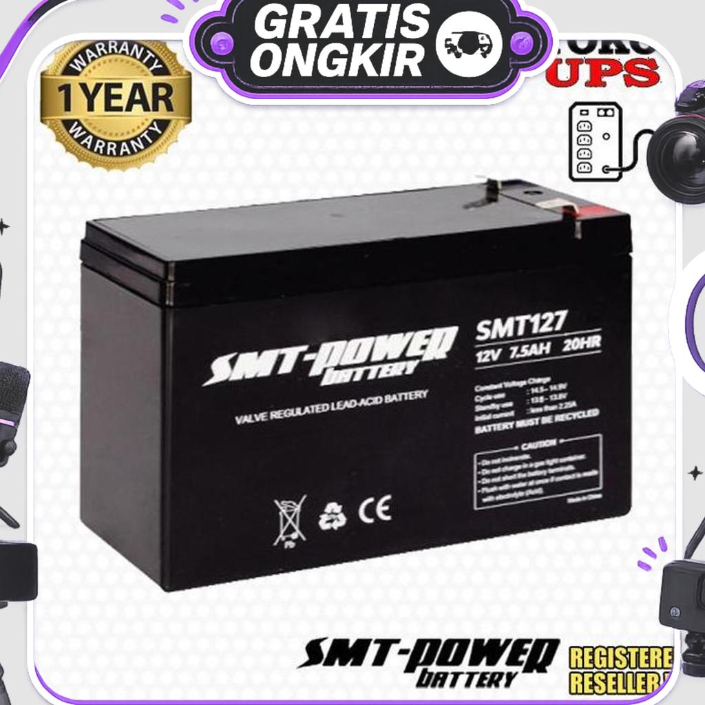 Baterai Ups 12V 7.5Ah 7Ah Smt 12V 7.5Ah