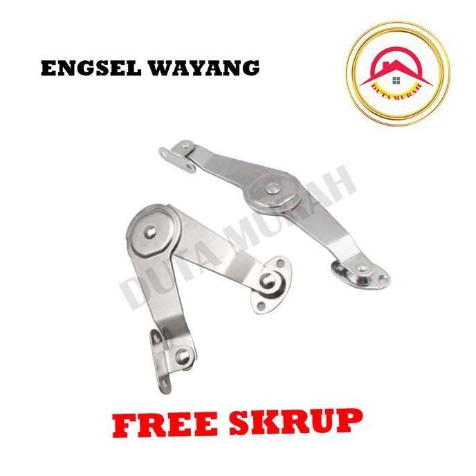 SPT Engsel Wayang Kecil / Engsel Salon / Engsel Jendela Free Skrup (1 set)
