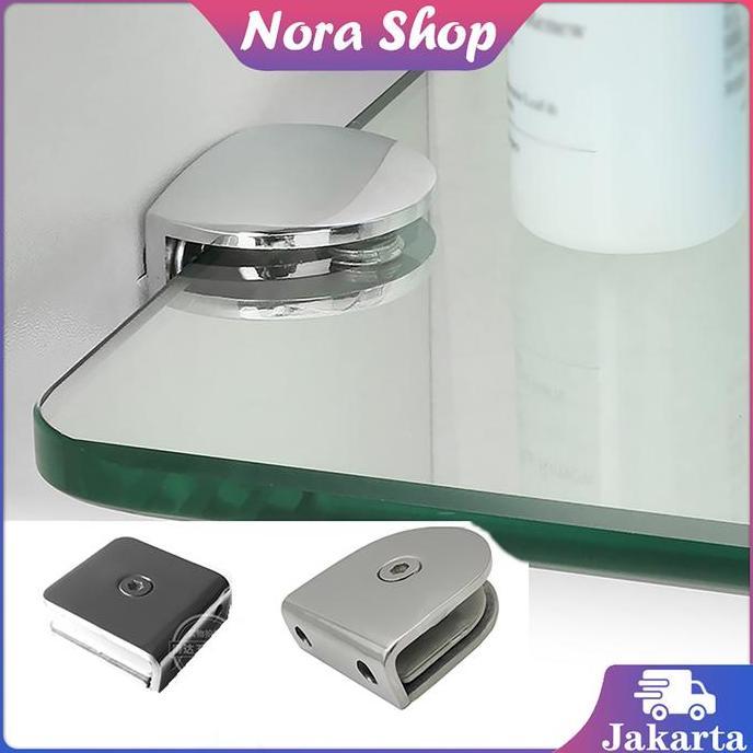 ATHHINE Penjepit Kaca Stainless Glass Clip Penjepit Kaca Dinding Penjepit Sudut Kaca Jepitan Kaca St
